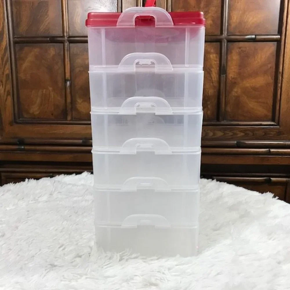 Foam Ball Beads and Stackable Click Lock 6 Compartment Storage Carrier Set